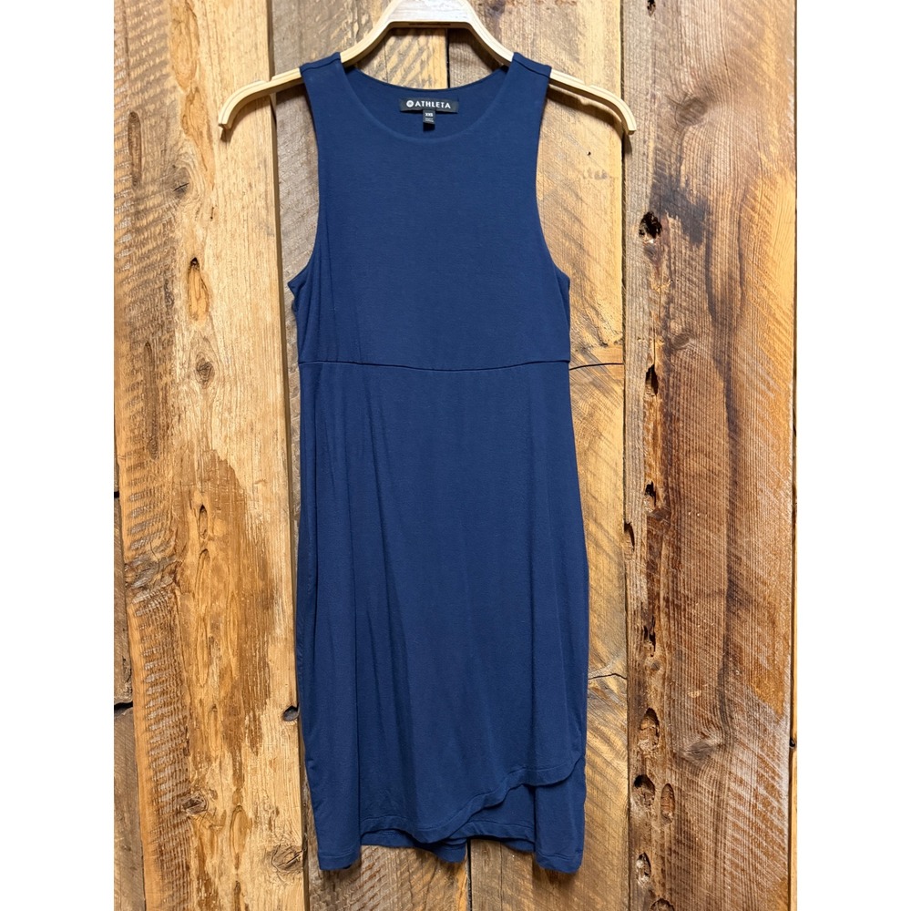 Athleta Midi Dress Women's XXS Modal Minimalist Coastal Travel Quiet Luxury